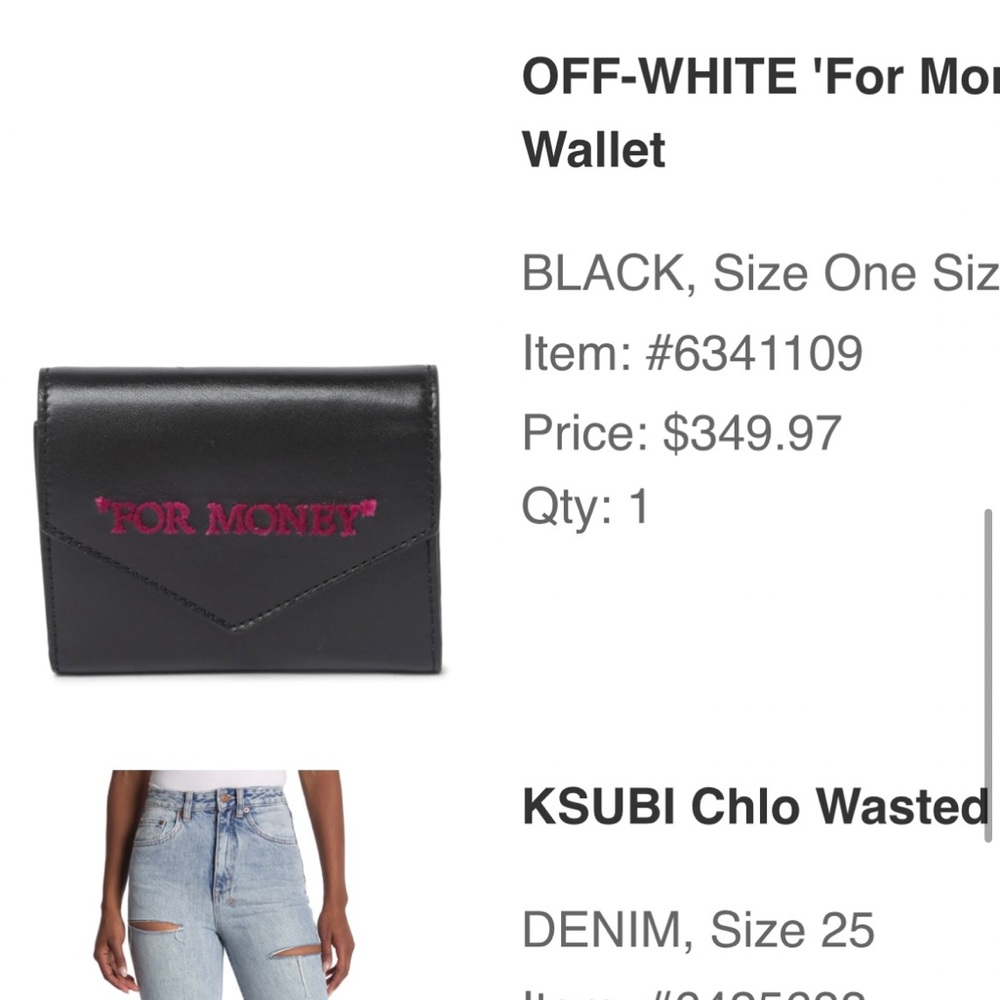 OFF-WHITE 'For Money' Small Leather Wallet - Picture 5 of 5